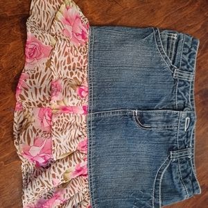 Cheetah Girl's Blue Denim Skort